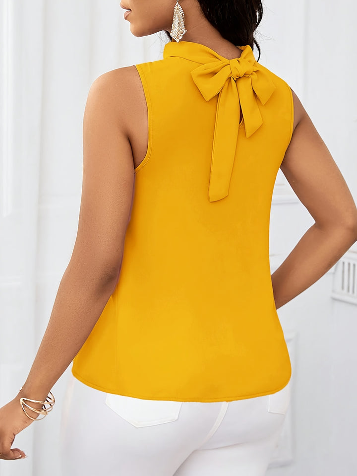 Colleen | Bow-Tie Sleeveless Blouse