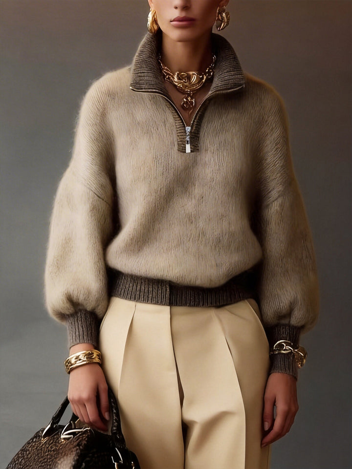 Giselle | Relaxed Half-Zip Sweater