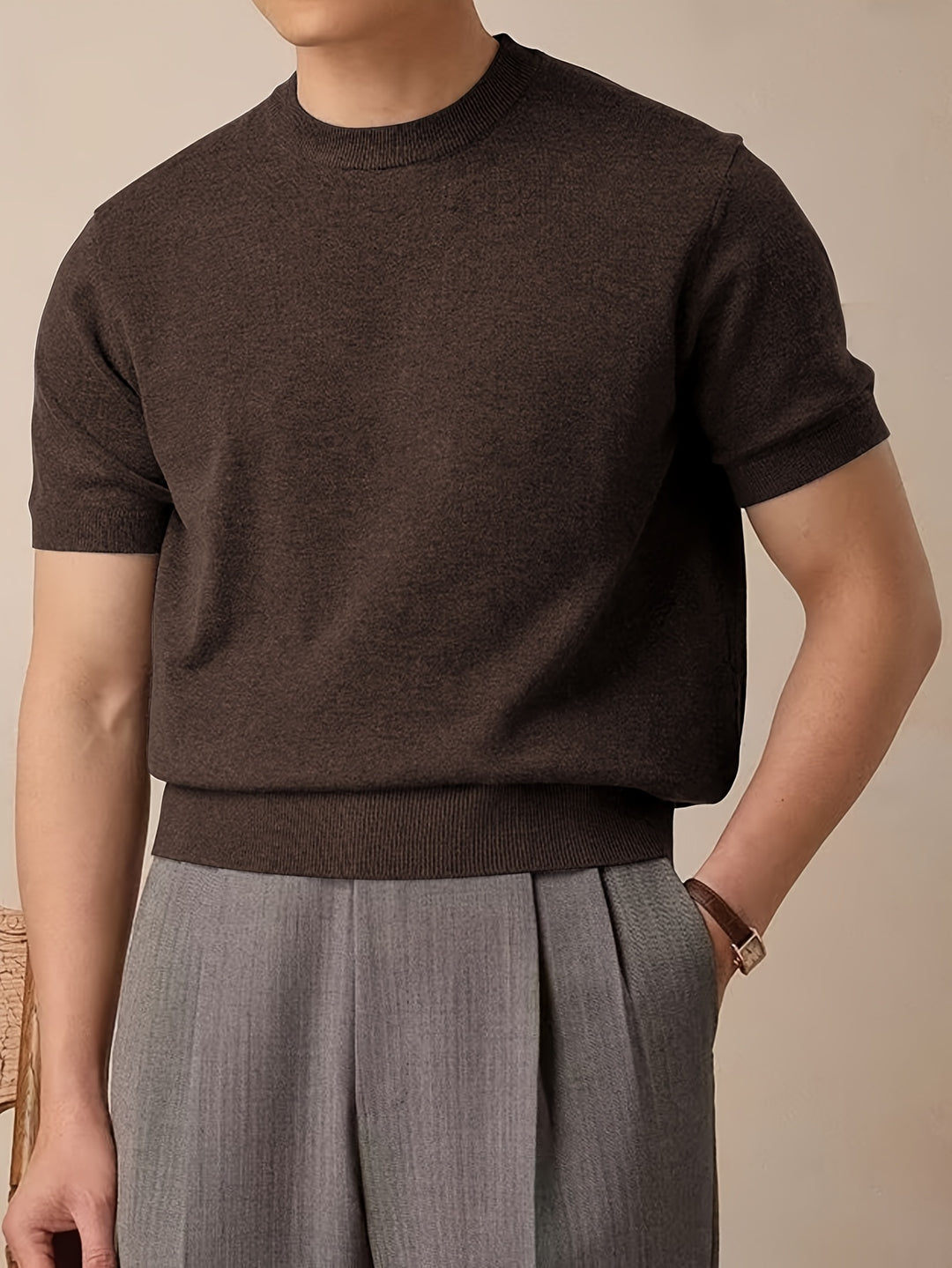 Emerson | Refined Crew-Neck Short-Sleeve Top