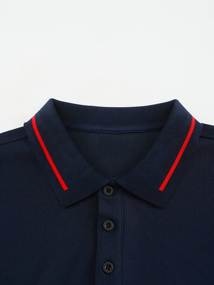 Emerson | Refined Long-Sleeve Polo Shirt