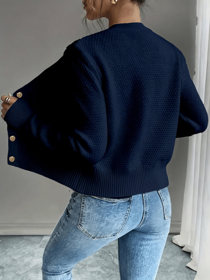 Matilda | Cable-Knit Button-Front Cardigan