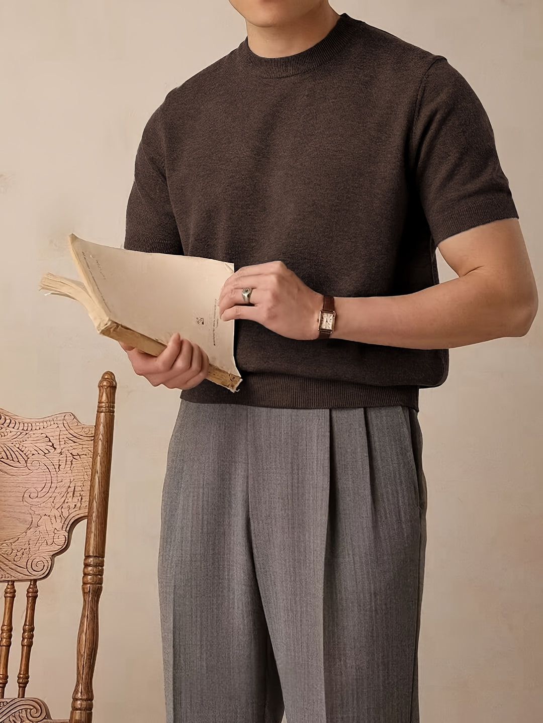 Emerson | Refined Crew-Neck Short-Sleeve Top