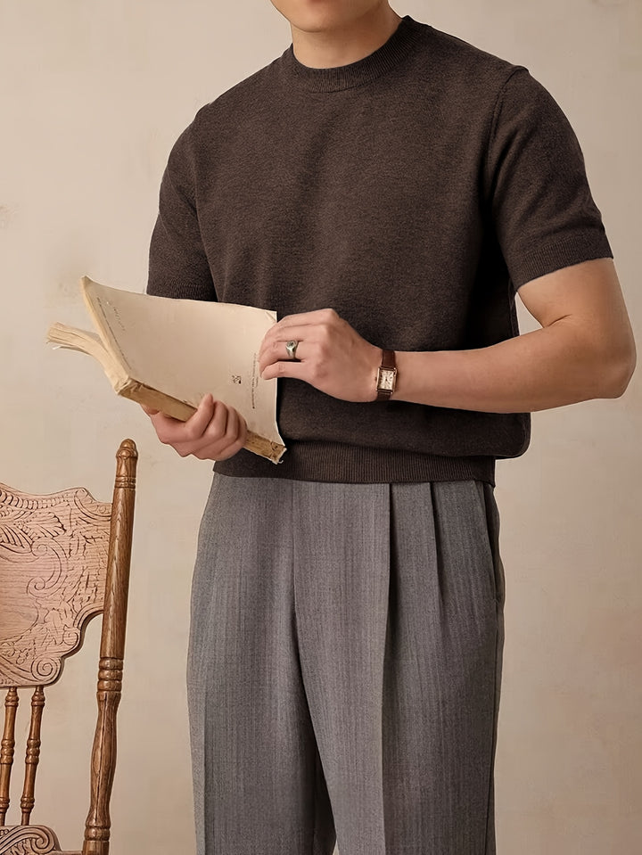 Emerson | Refined Crew-Neck Short-Sleeve Top
