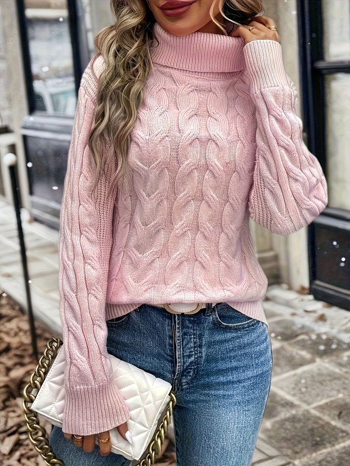 Lila | Cable-Knit Turtleneck Sweater