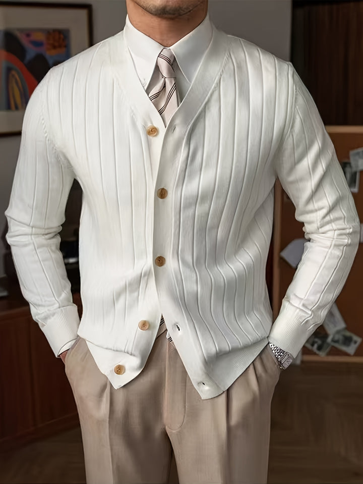 Leland | Ribbed Button-Up Cardigan