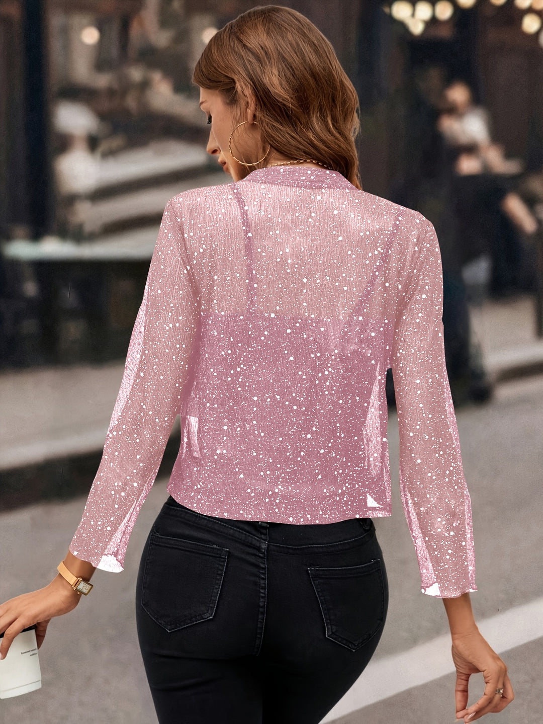 Simone | Shimmer Cropped Jacket