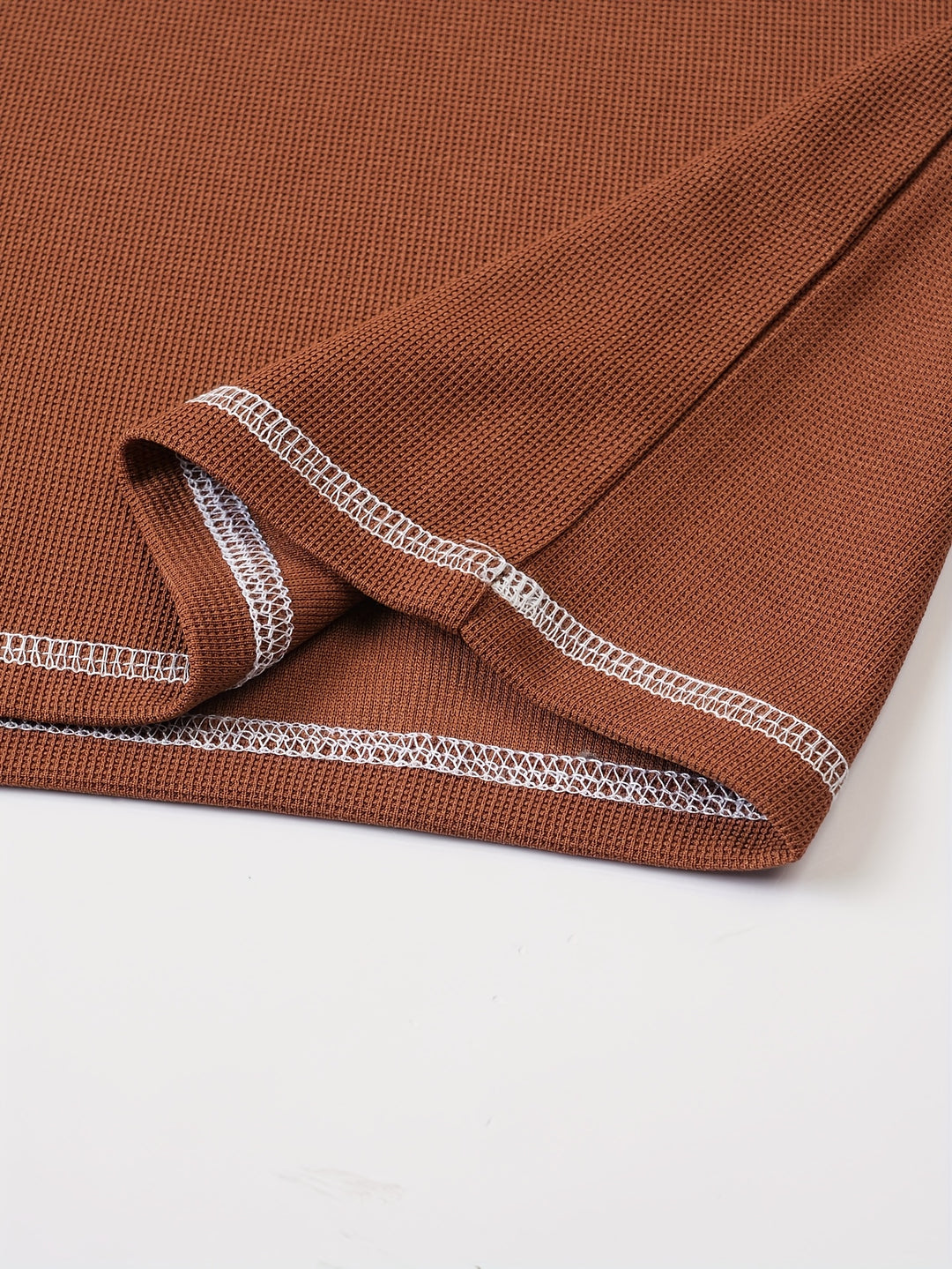 Maxwell | Textured Button-Neck Tee