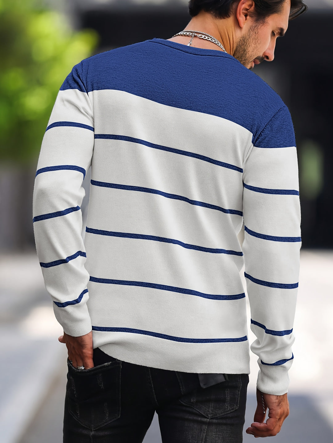 Bennington | Classic Striped Crew Neck Sweater