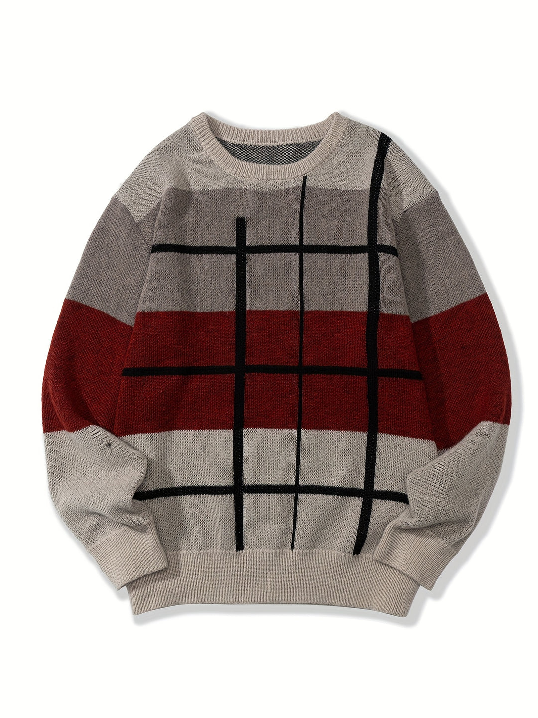 Edmund | Color Block Crewneck Sweater