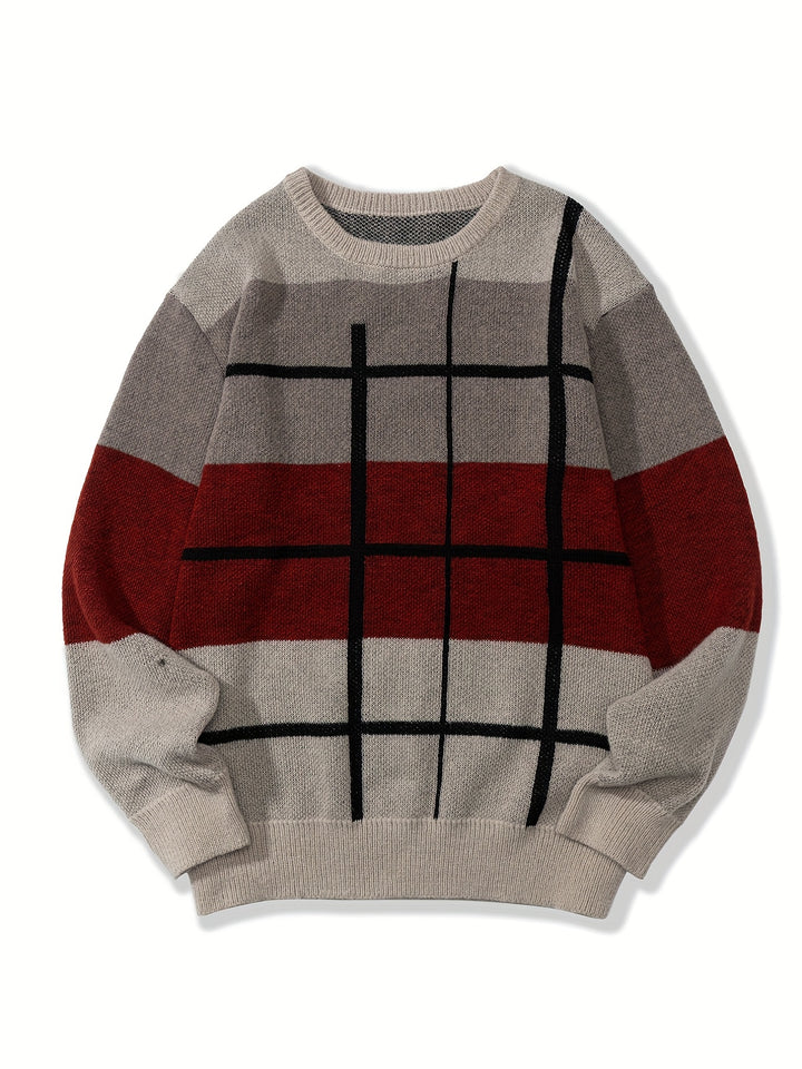 Edmund | Color Block Crewneck Sweater