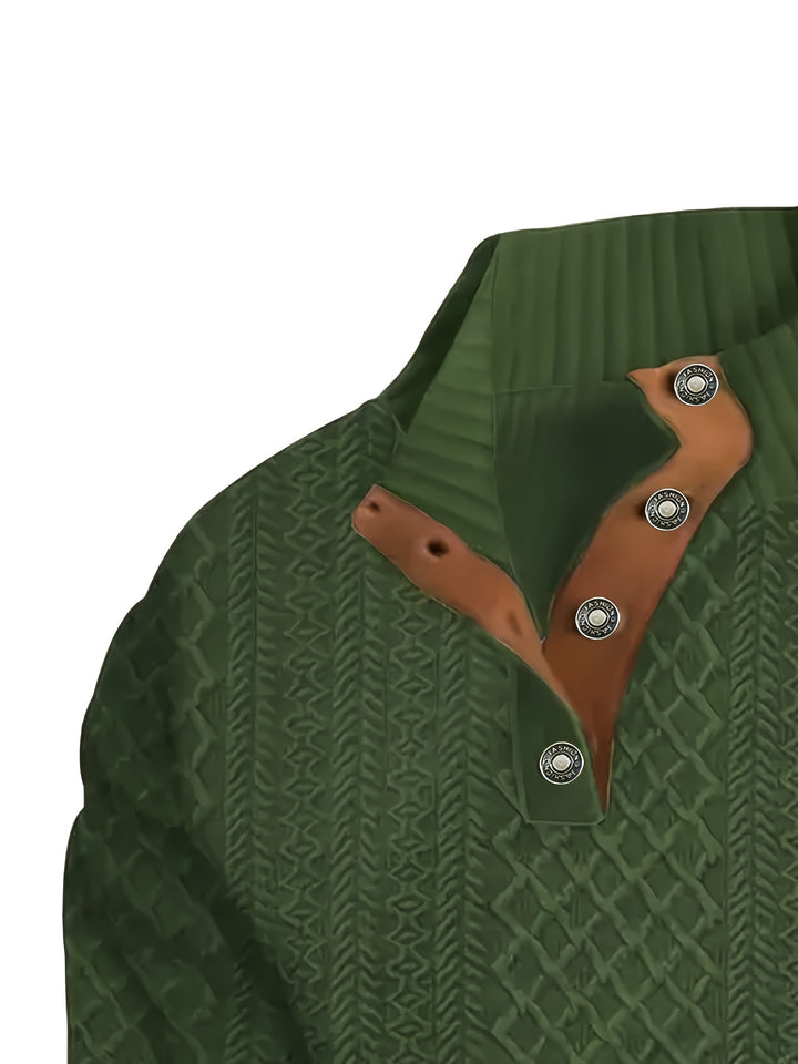 Rupert | Cable-Knit Stand Collar Sweater