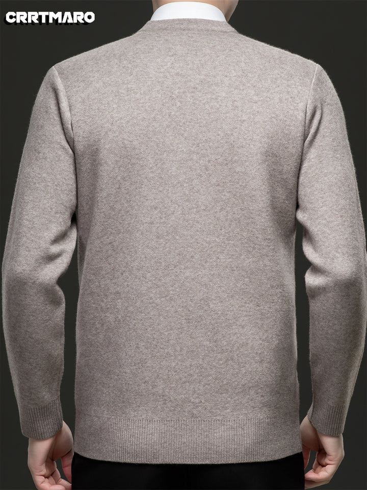 Corbin | Diamond-Pattern V-Neck Sweater