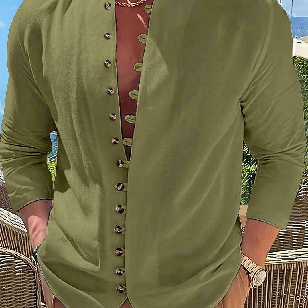 Grant | Relaxed Stand-Collar Shirt