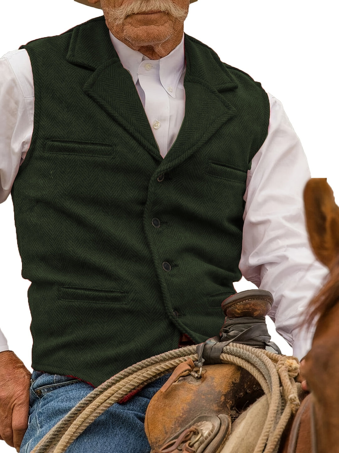 Waylon | Heritage Herringbone Vest