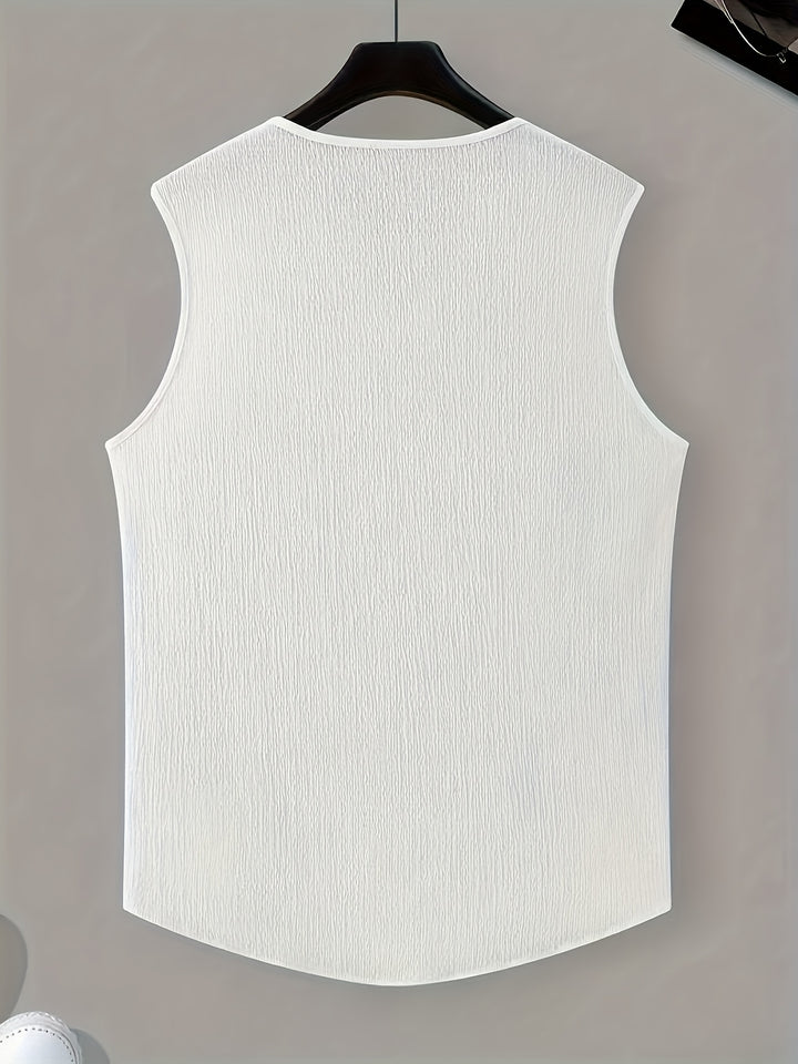 Damon | Relaxed Split-Neck Tank Top