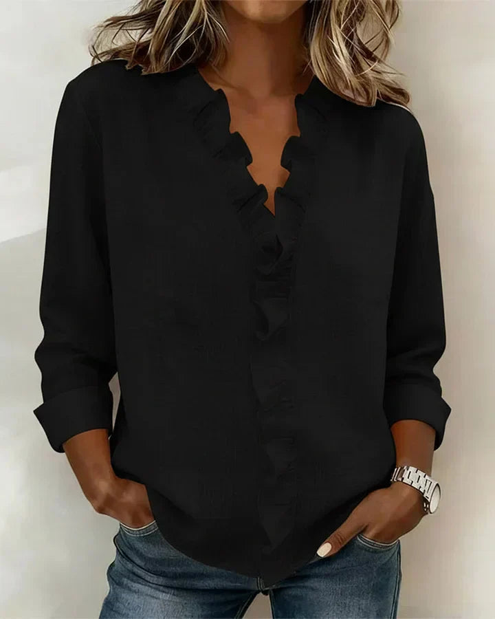 Chloe | Lightweight V Neck Everyday Blouse