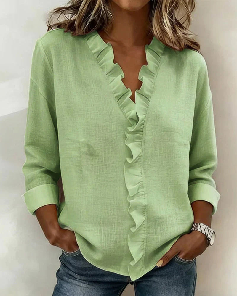 Chloe | Lightweight V Neck Everyday Blouse