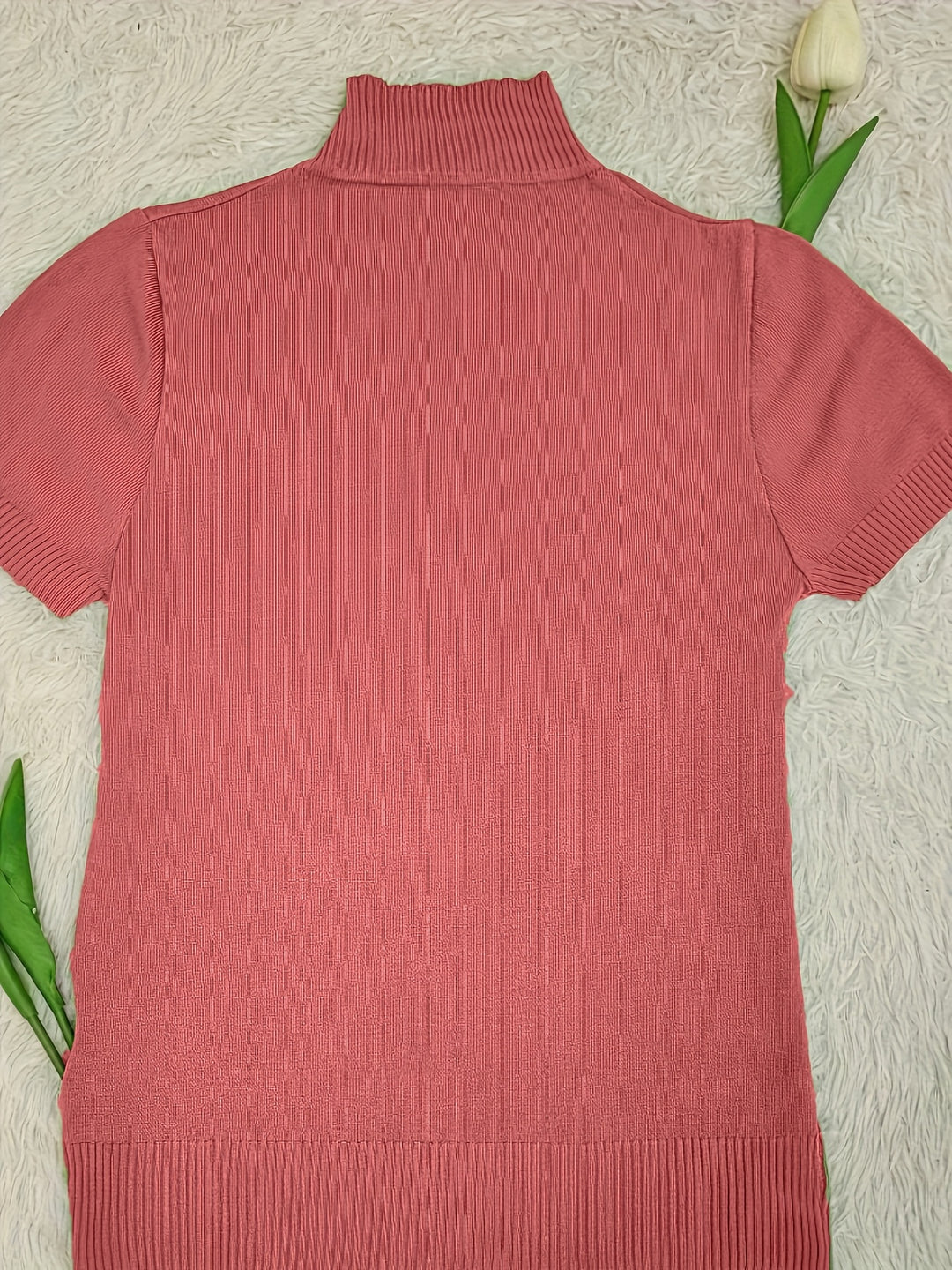 Rowan | Refined Mock-Neck Short Sleeve Top