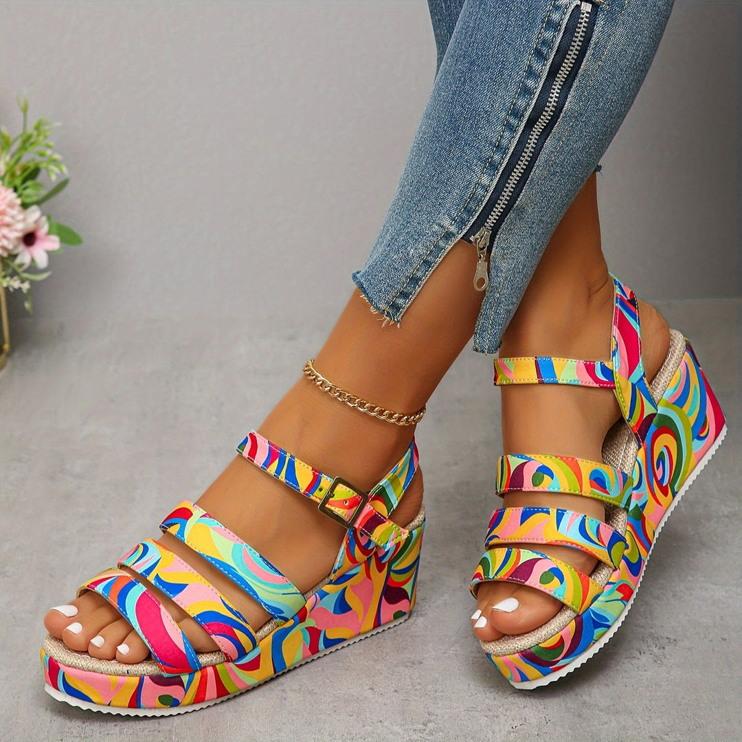 Gloria | Comfort Platform Ankle-Strap Sandals
