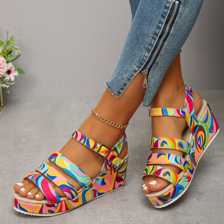 Gloria | Comfort Platform Ankle-Strap Sandals