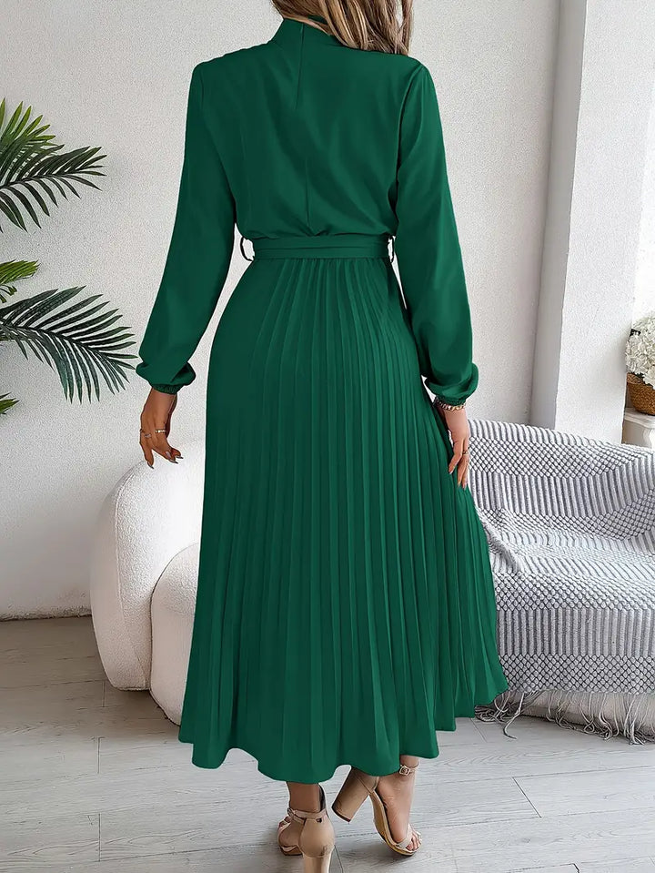 Isabelle | Elegant Belted Waist Midi Dress