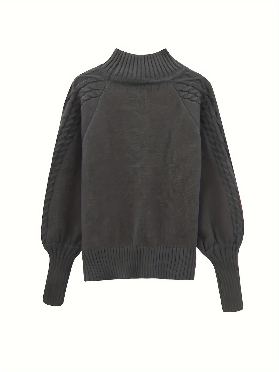 Brooke | Cable-Textured Half-Collar Sweater