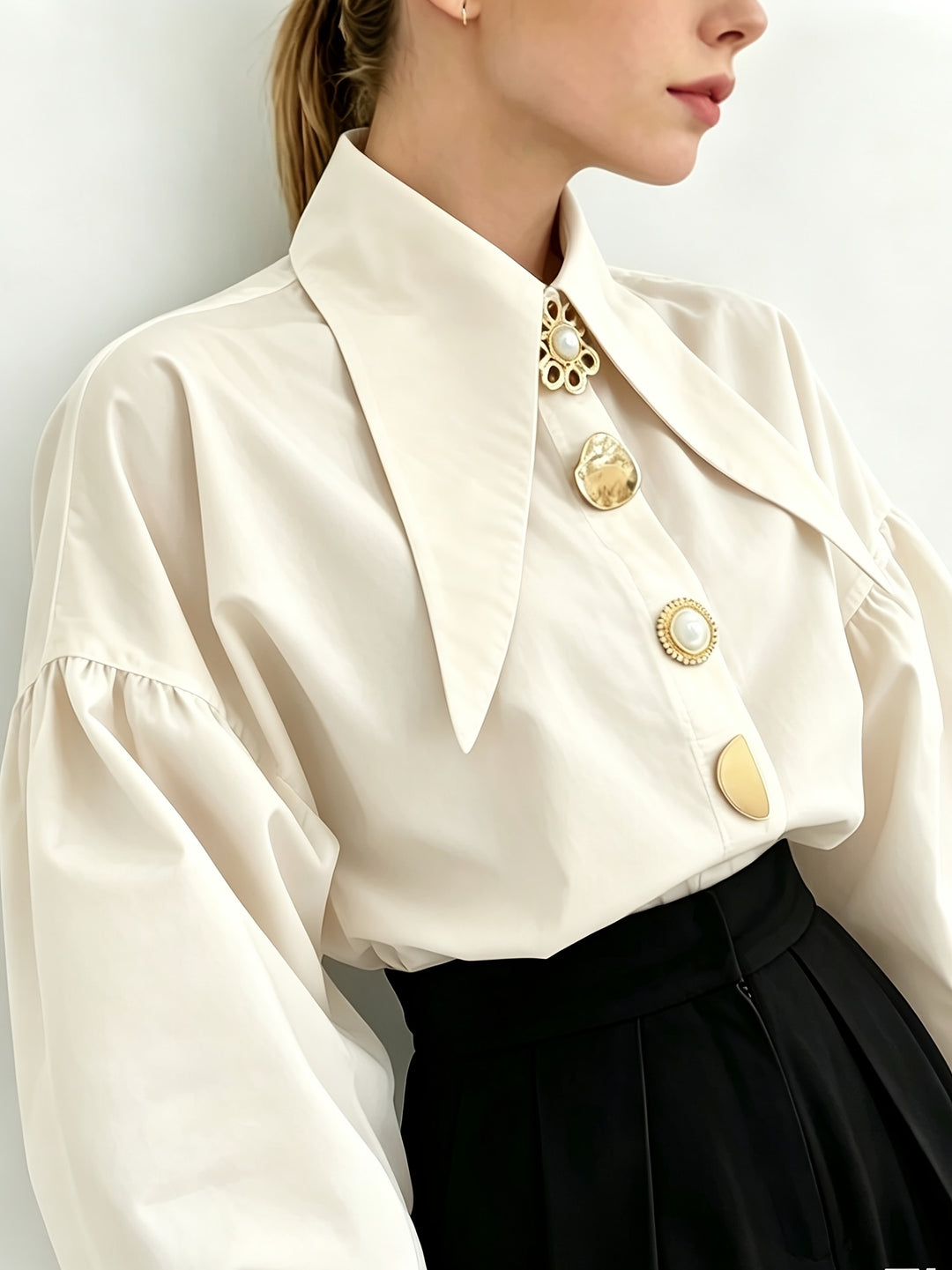 Cecily | Statement Lapel Blouse