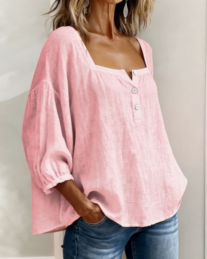 Florence | Relaxed Square-Neck Blouse