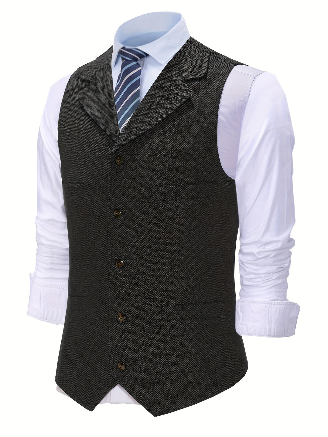 Ambrose | Herringbone Tailored Waistcoat