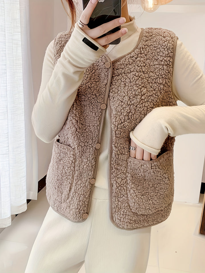 Georgia | Cozy Button-Front Vest