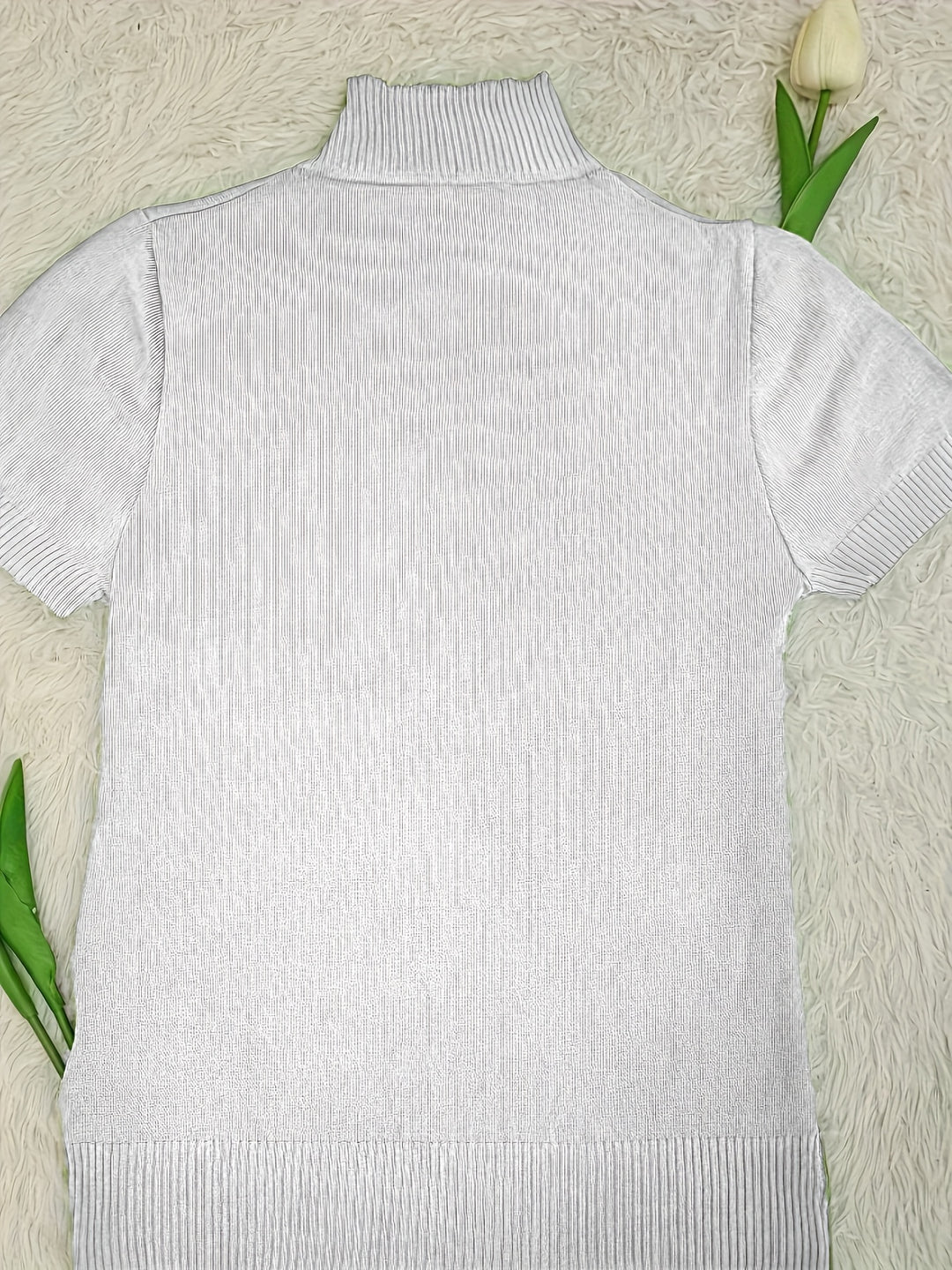 Rowan | Refined Mock-Neck Short Sleeve Top