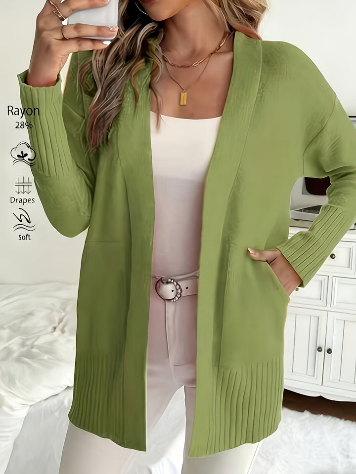 Charlotte | Draped Open-Front Cardigan