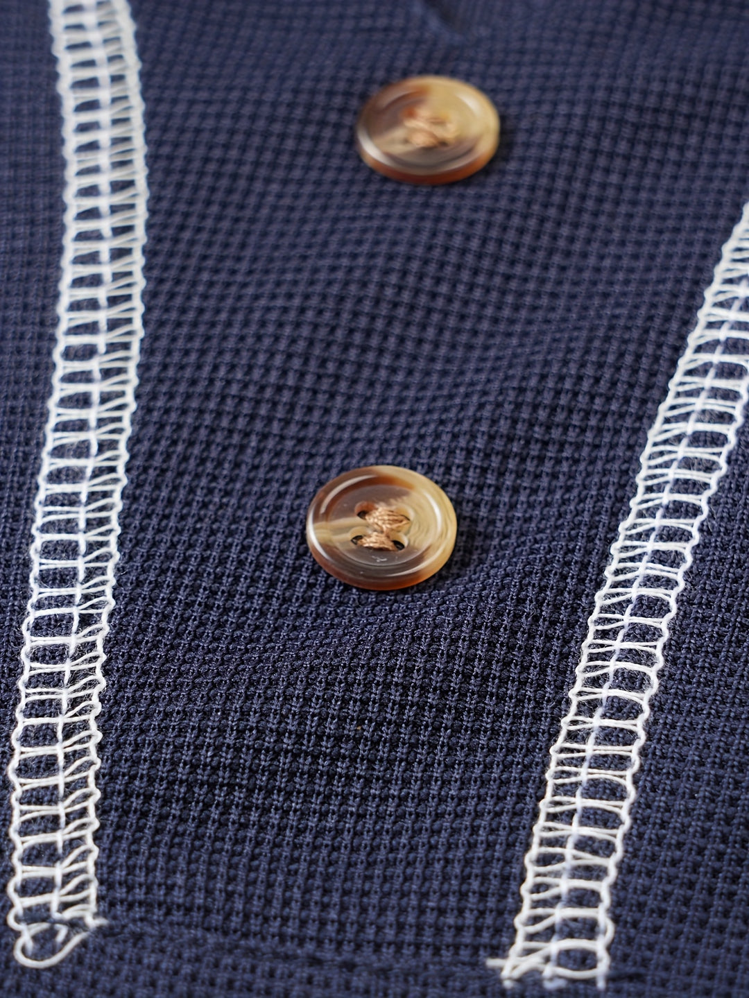 Maxwell | Textured Button-Neck Tee