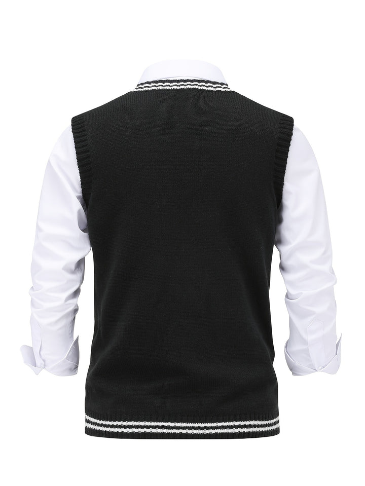Graham | Cable-Knit V-Neck Vest