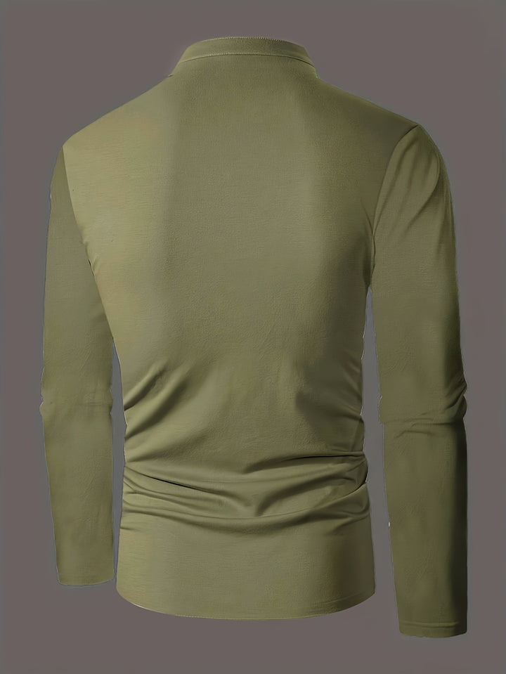 Gareth | Refined Long-Sleeve Henley Shirt