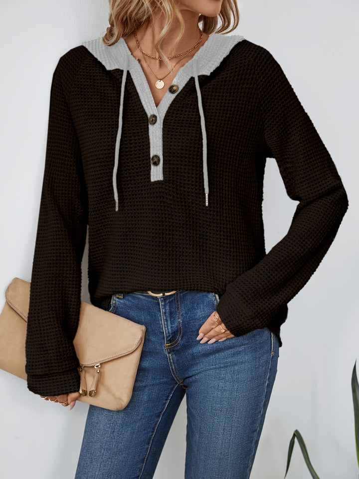 Whitney | Two-Tone Hooded Top
