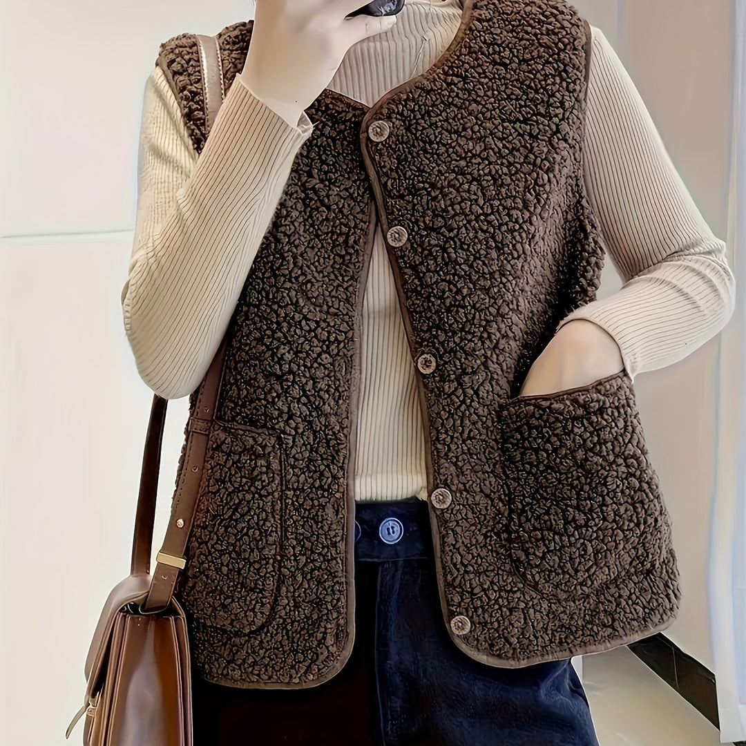 Georgia | Cozy Button-Front Vest