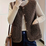 Georgia | Cozy Button-Front Vest