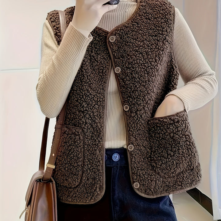 Georgia | Cozy Button-Front Vest