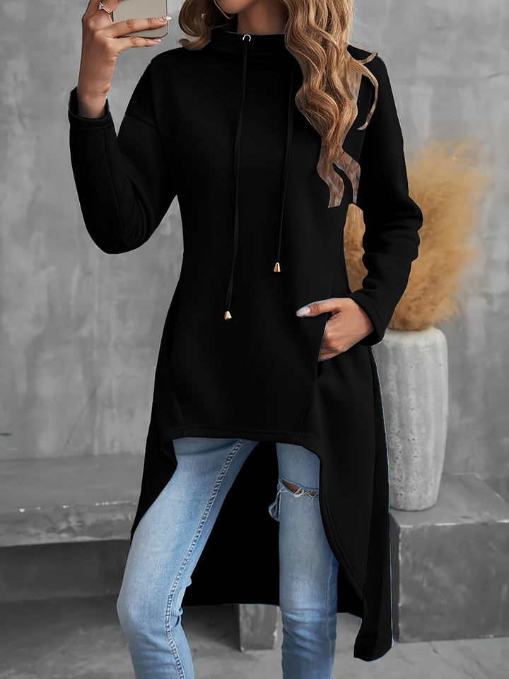 Gwendolyn | High-Low Drawstring Hoodie