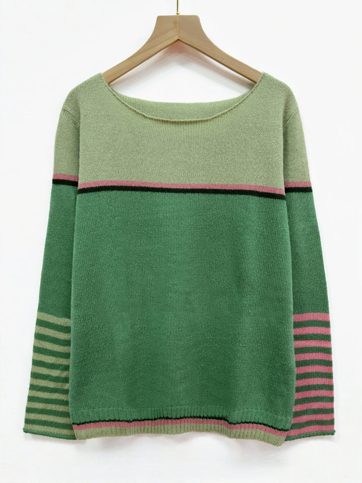 Sabine | Boat-Neck Color-Block Sweater