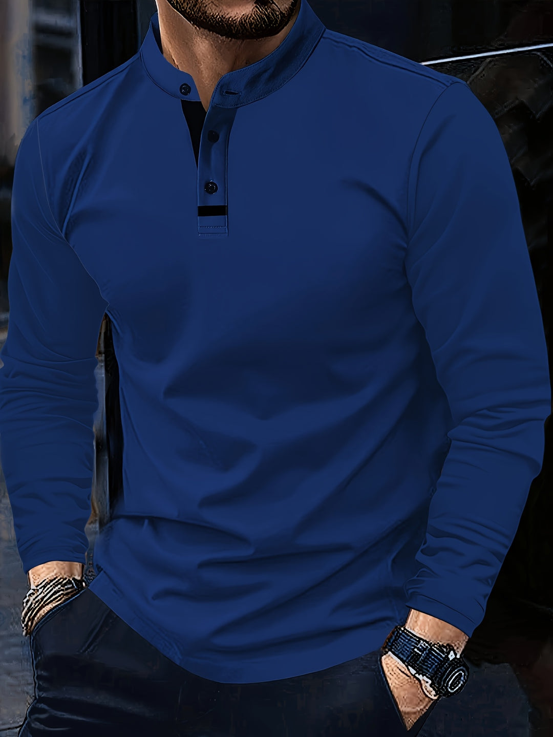 Gareth | Refined Long-Sleeve Henley Shirt
