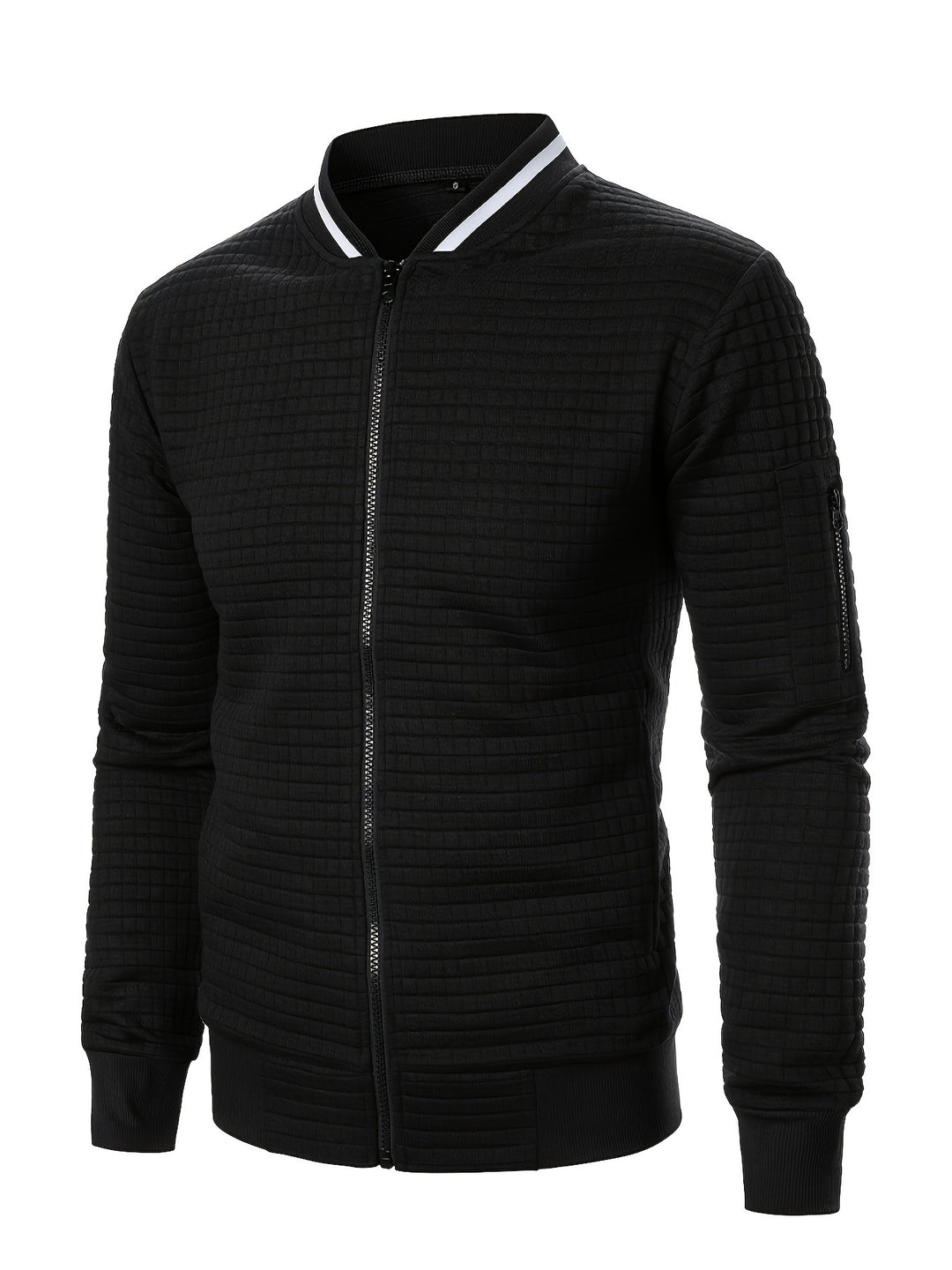 Hayes | Textured Zip Bomber Jacket