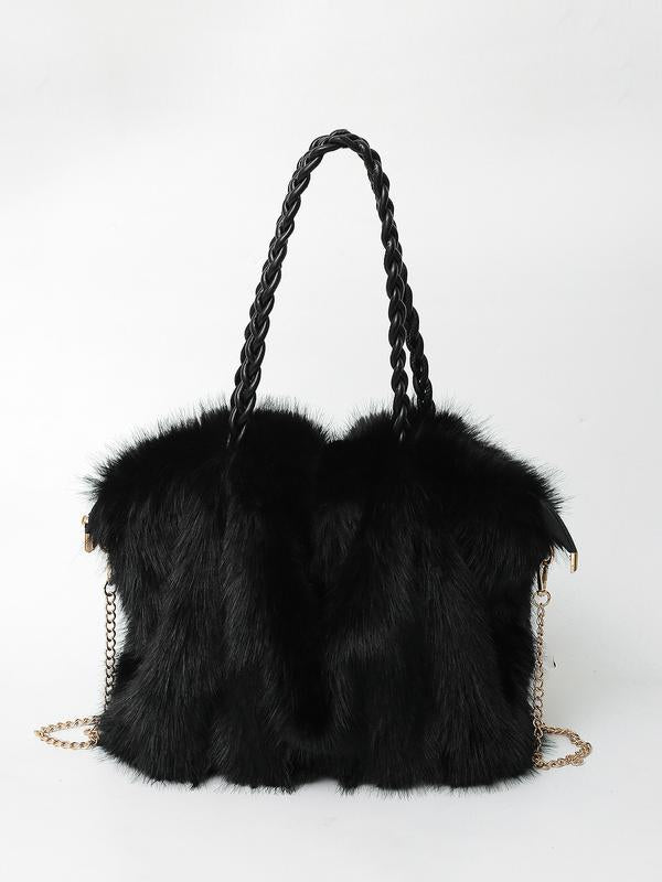 Bethany | Soft Plush Shoulder Tote