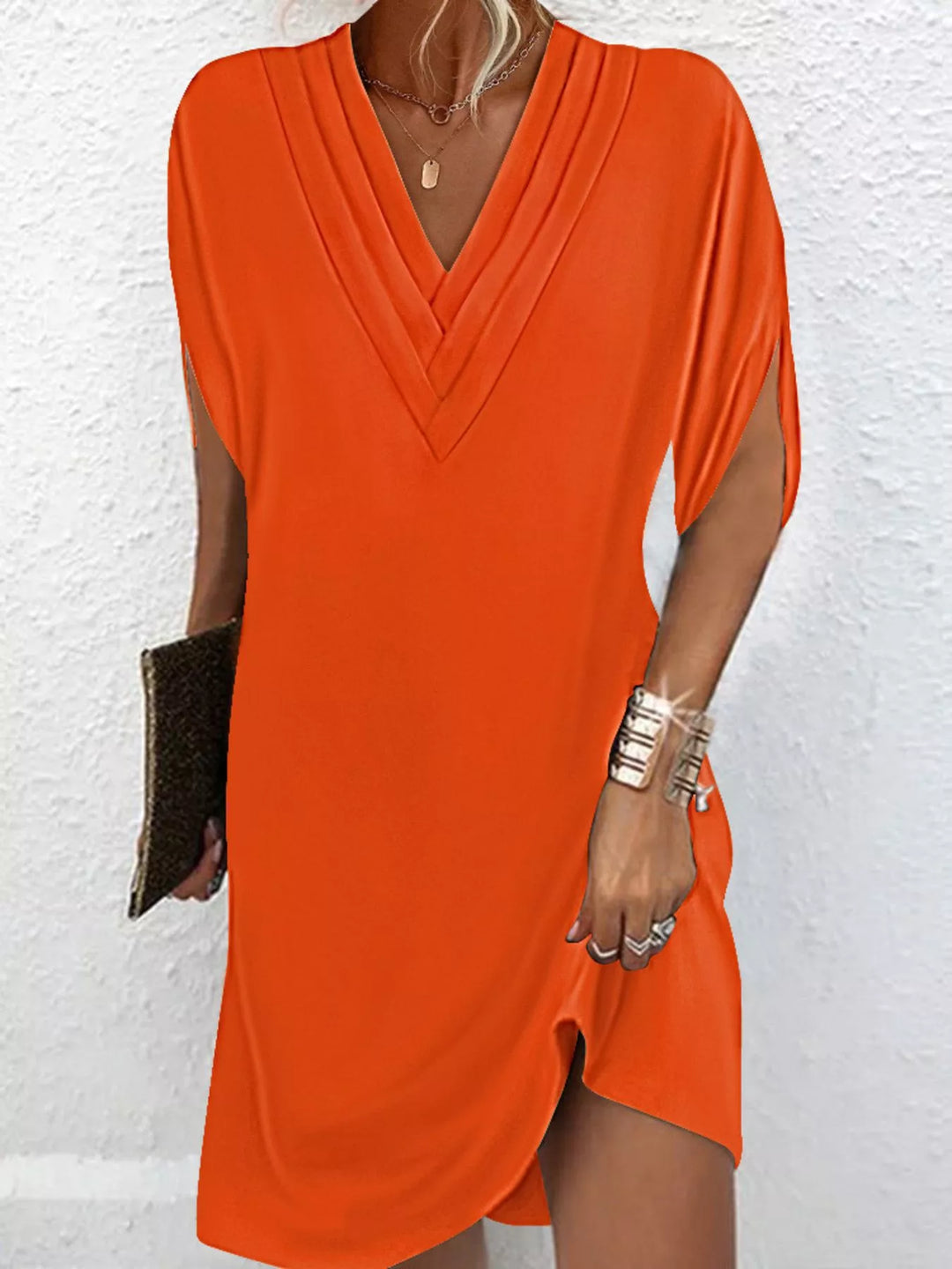 Emery | Classic V Neck Mini Dress