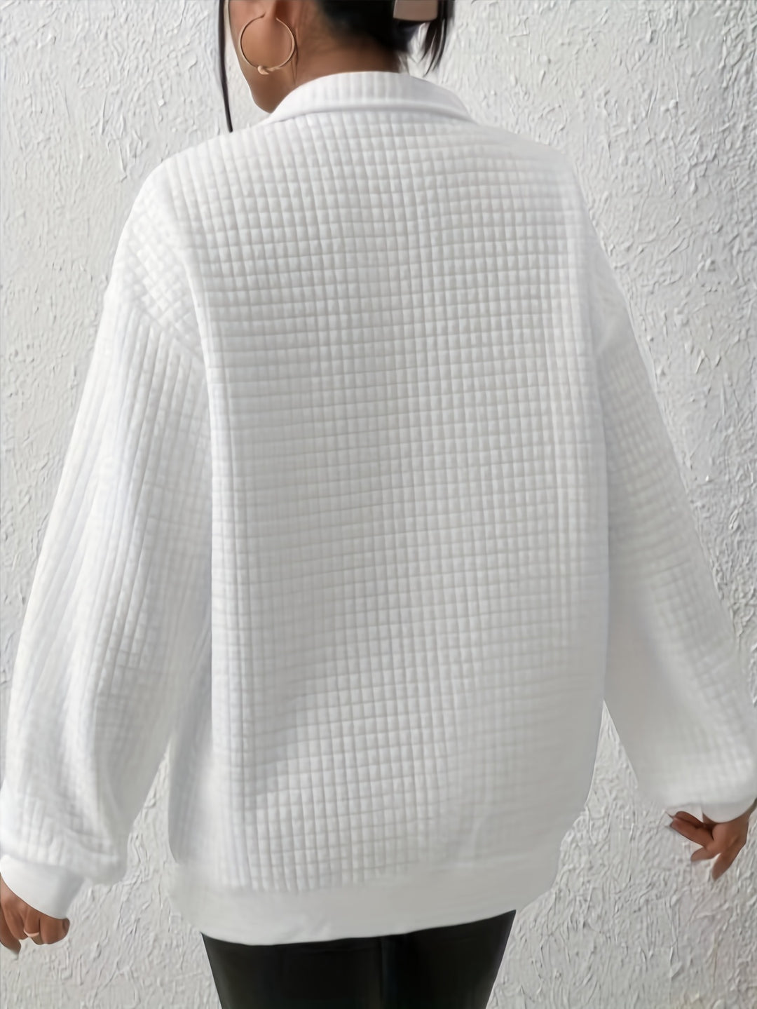 Corinna | Textured Half-Zip Pullover
