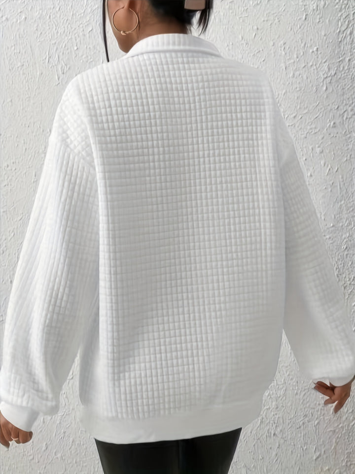 Corinna | Textured Half-Zip Pullover