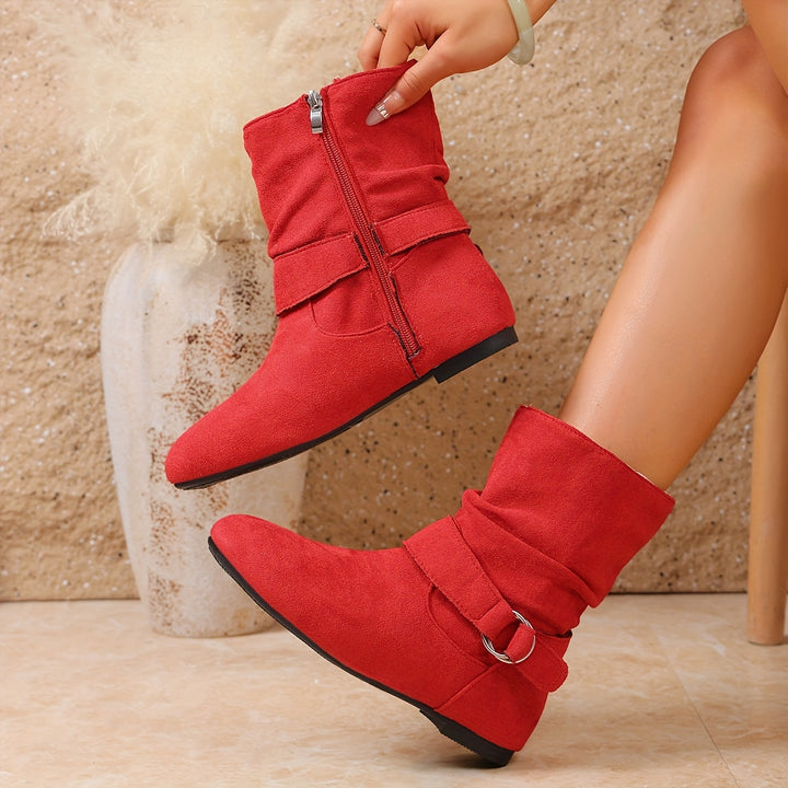 Aurelia | Slouchy Buckle Ankle Boots