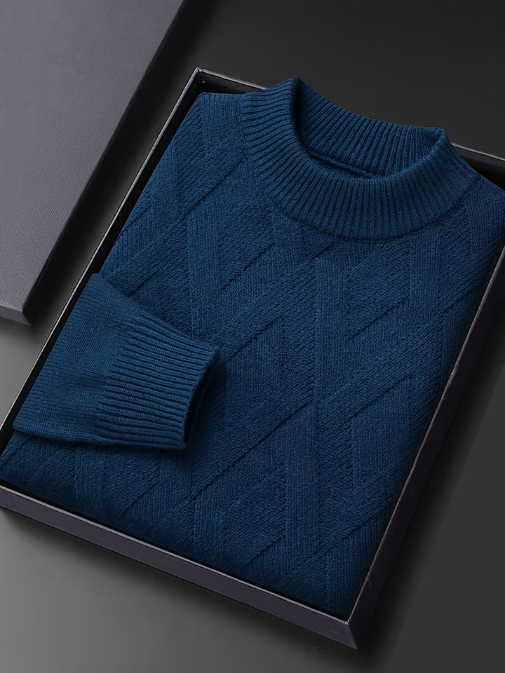 Rhys | Textured Mock-Neck Sweater