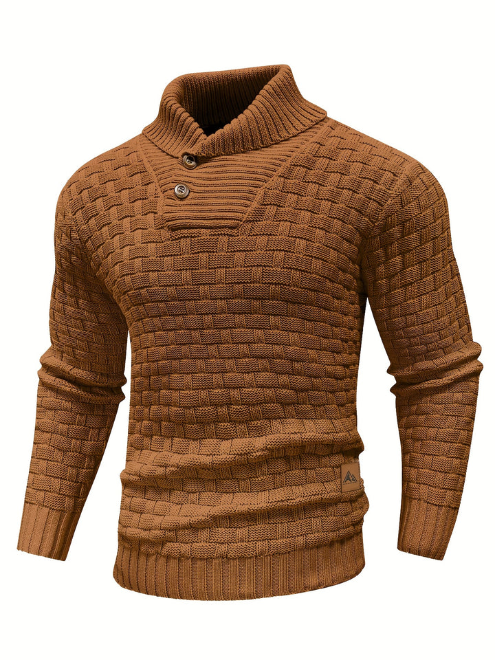 Malcolm | Textured Shawl-Collar Sweater